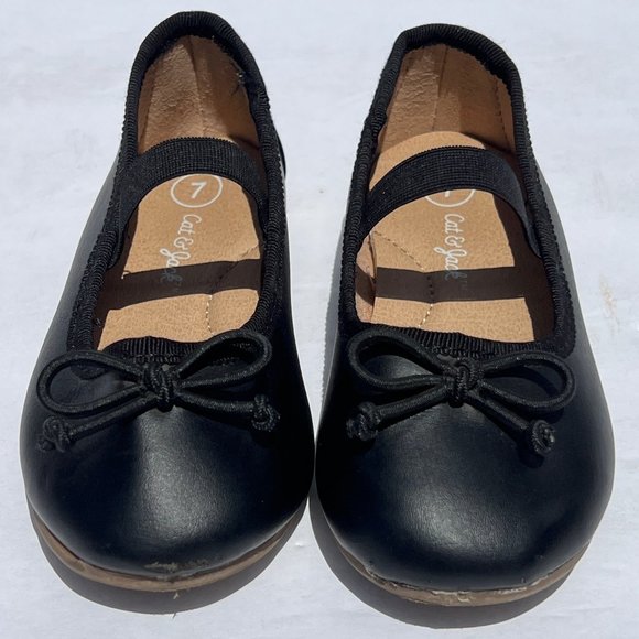 Cat & Jack Other - Cat And Jack Toddler Shoes Black Mary Jane Ballerina Slip-On Size 7